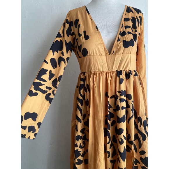 🌀NWT Yellow and black Maxi Dress - Picture 4 of 14